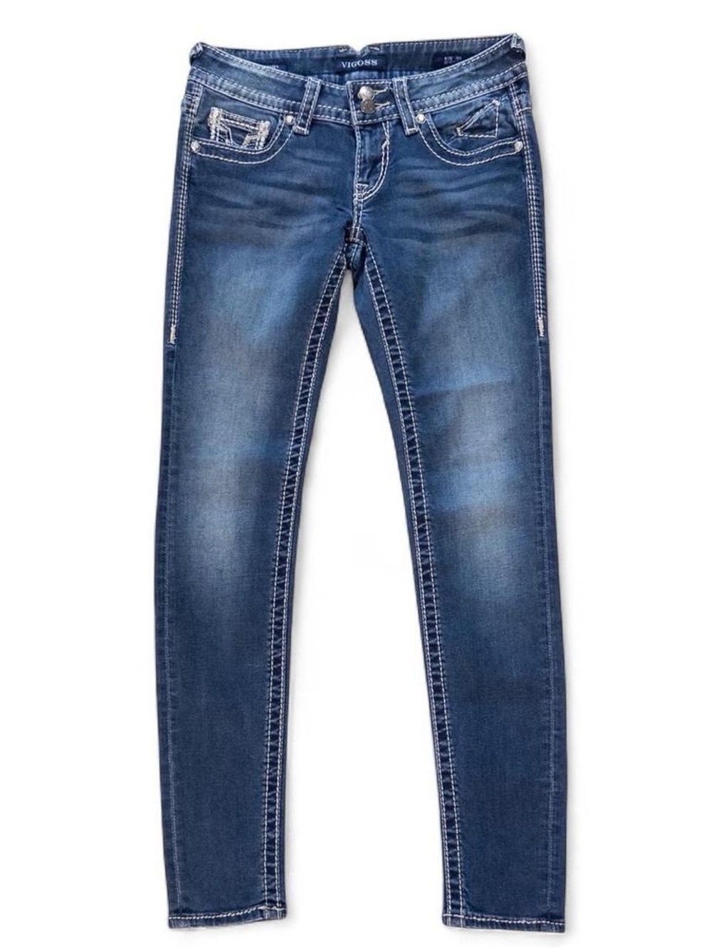 Vigoss The Chelsea Skinny Jeans Womens Size 1/2 Dark Wash 31” Inseam
